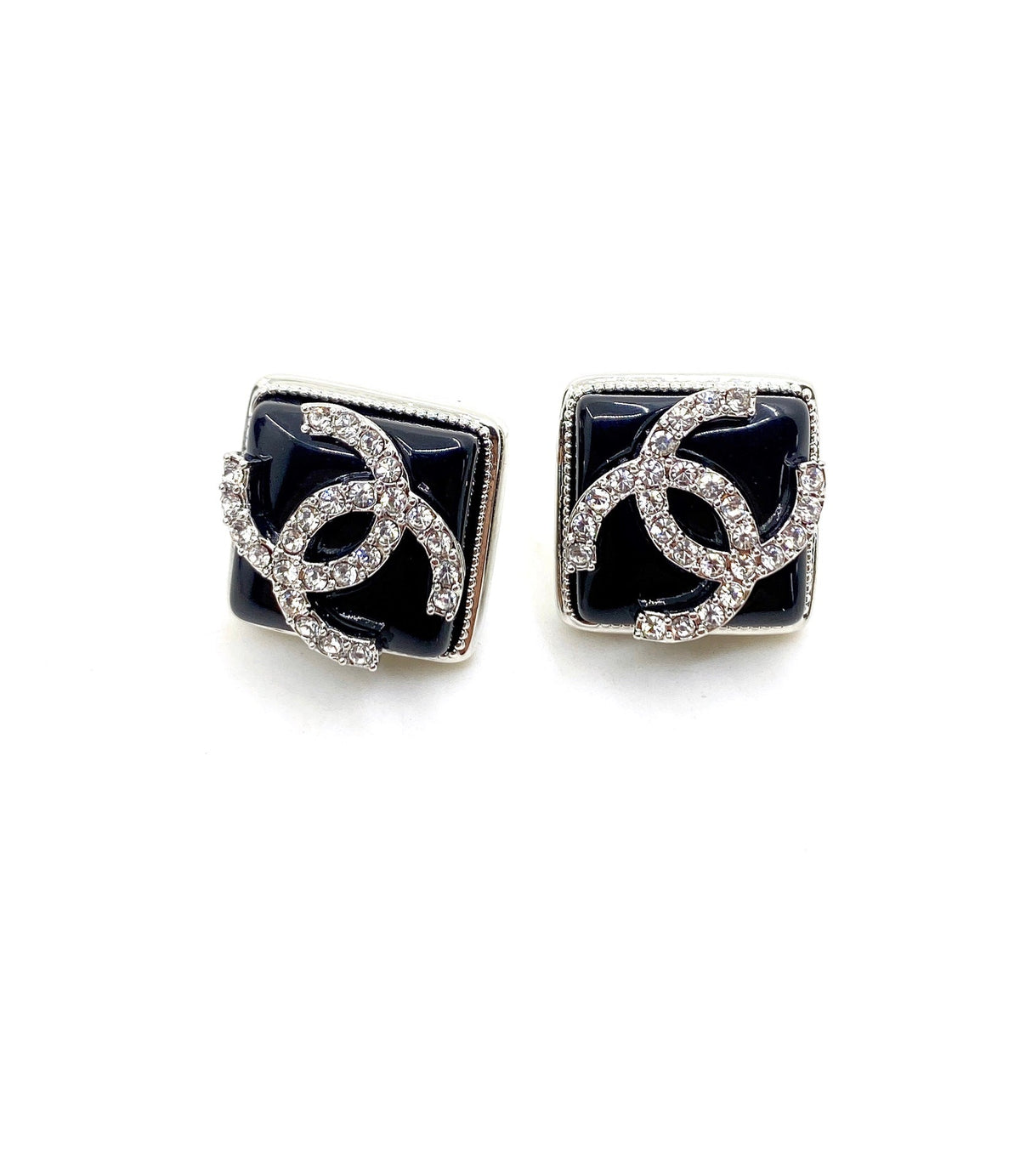 18K Chanel Square Earrings