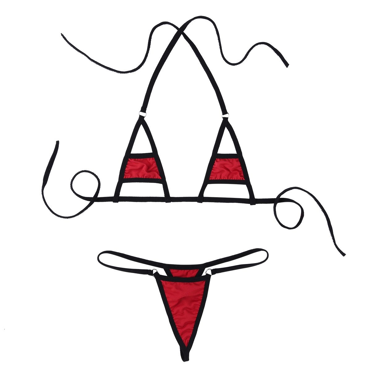 Sexy Women Underwear / Lingerie Set / Micro Bikini Bra Top with Briefs Bottoms