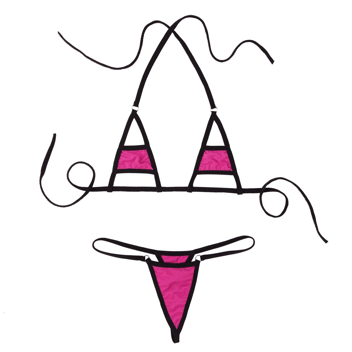 Sexy Women Underwear / Lingerie Set / Micro Bikini Bra Top with Briefs Bottoms