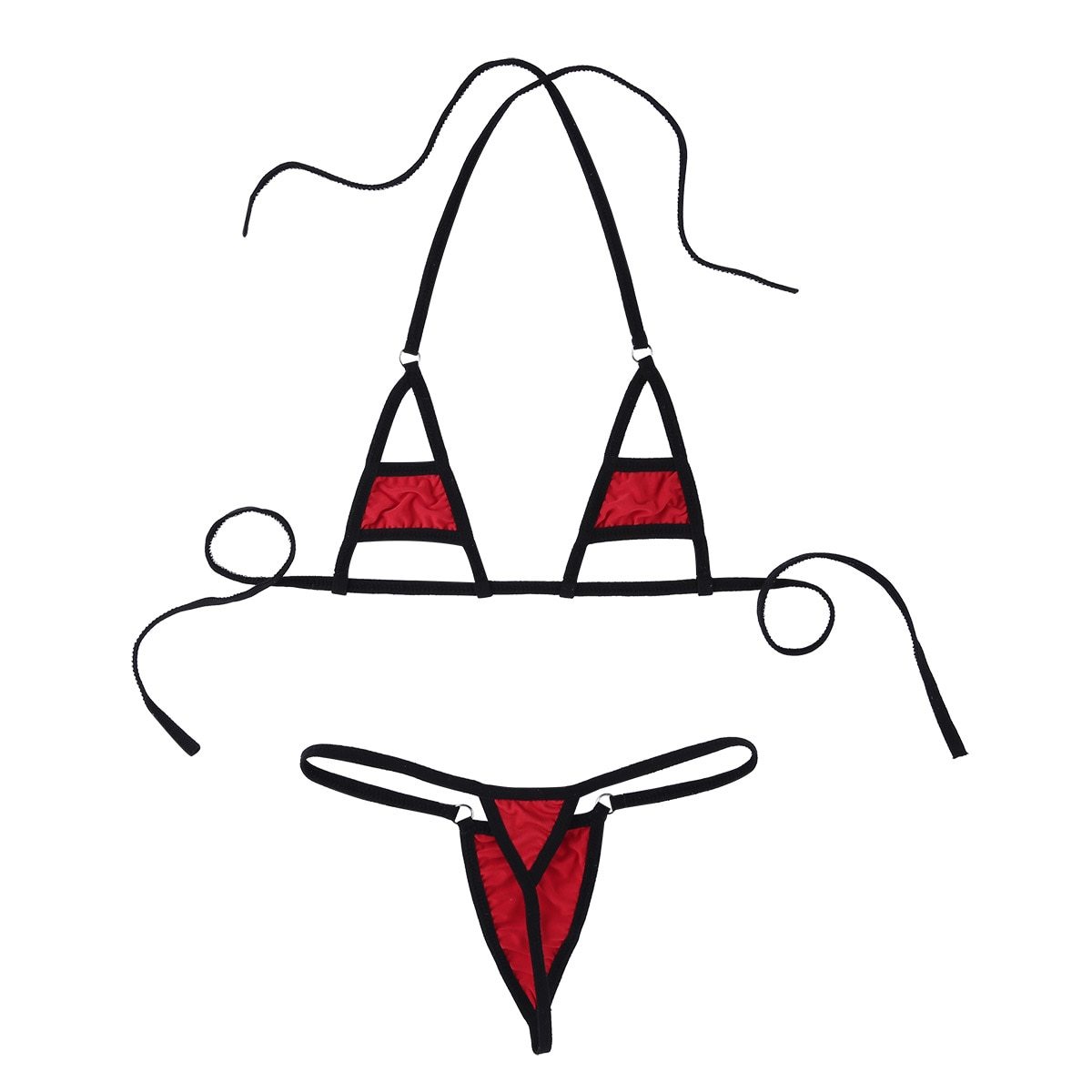 Sexy Women Underwear / Lingerie Set / Micro Bikini Bra Top with Briefs Bottoms