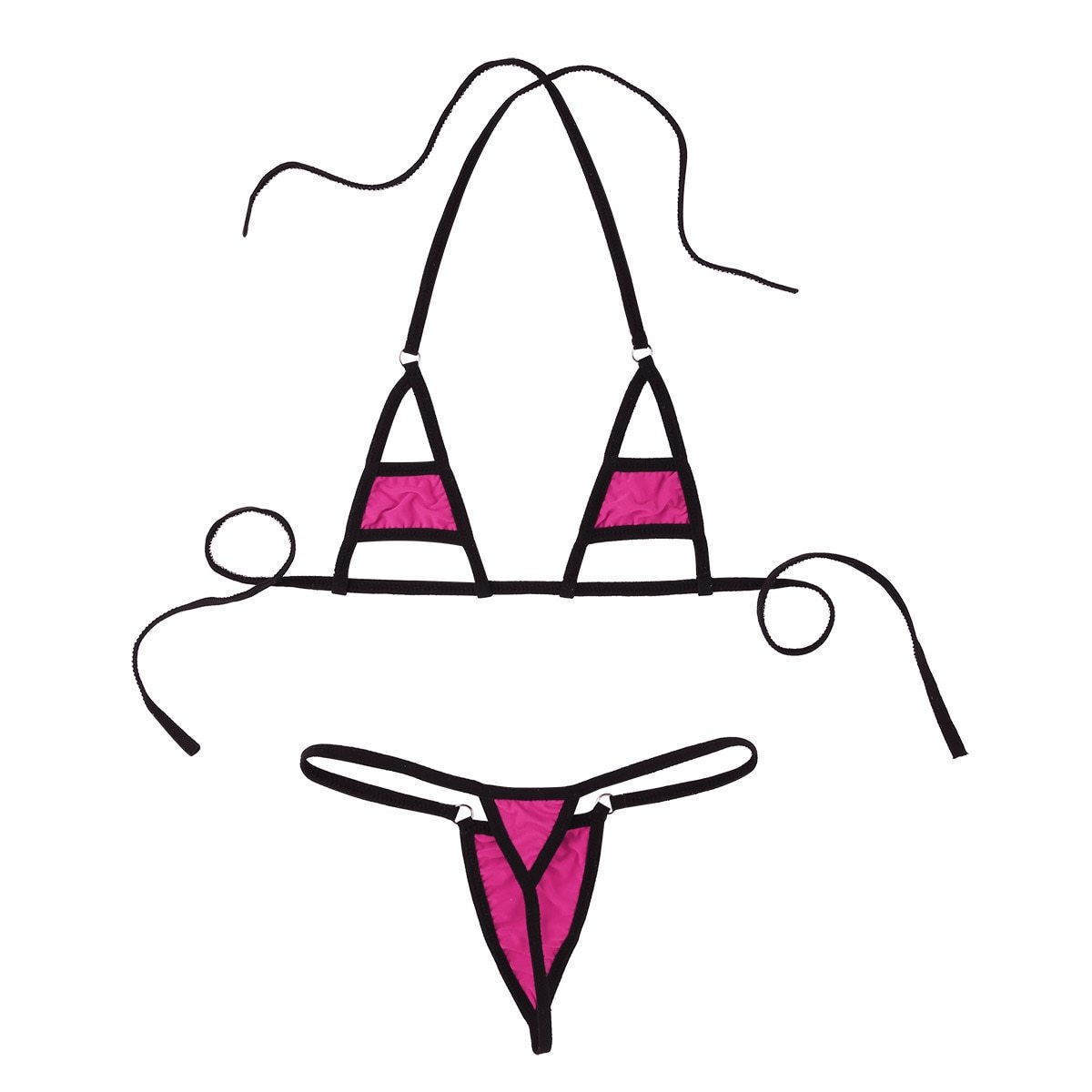 Sexy Women Underwear / Lingerie Set / Micro Bikini Bra Top with Briefs Bottoms
