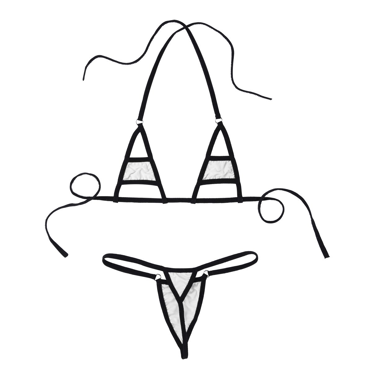 Sexy Women Underwear / Lingerie Set / Micro Bikini Bra Top with Briefs Bottoms
