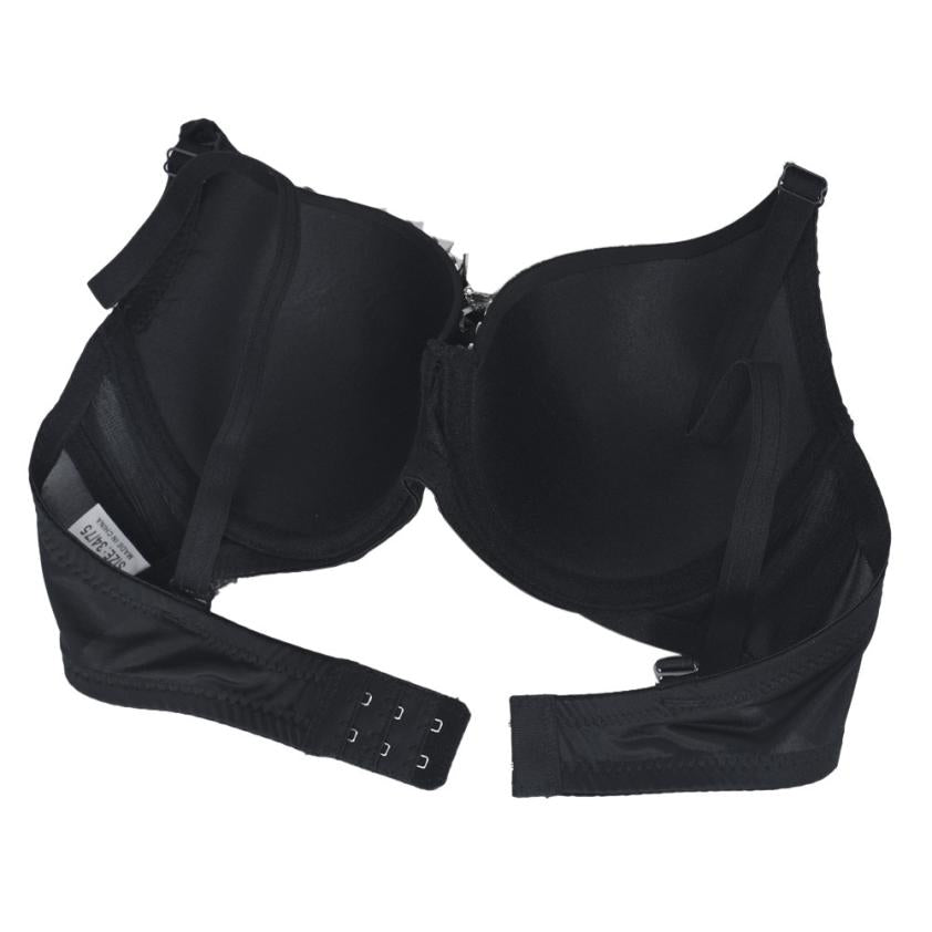 Sexy Women's Rhinestone Cover Bra with Spikes in Alternative Style